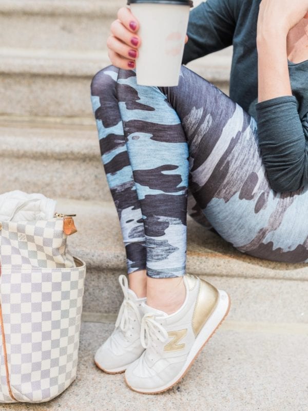 north face camo leggings