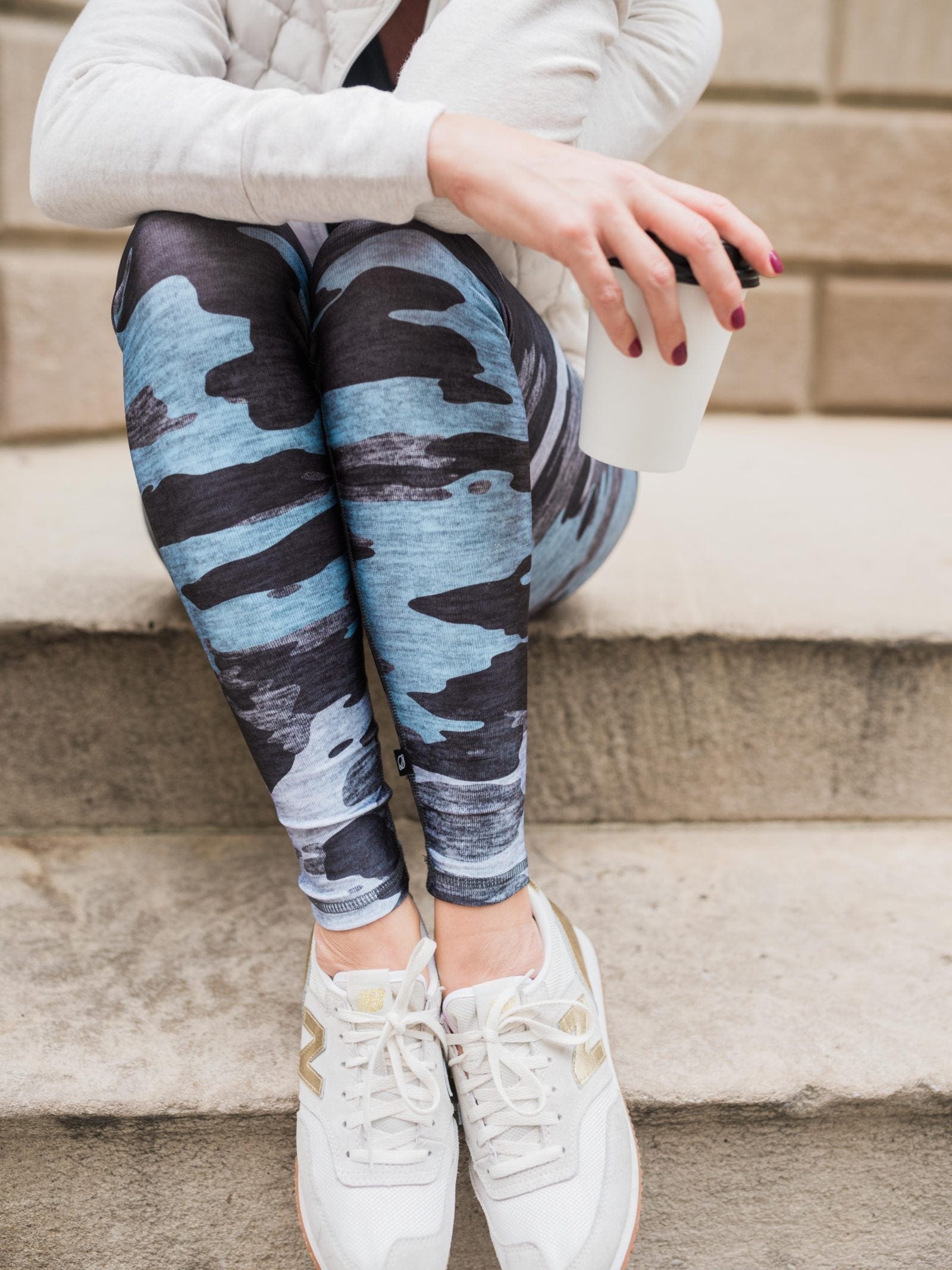 north face camo leggings