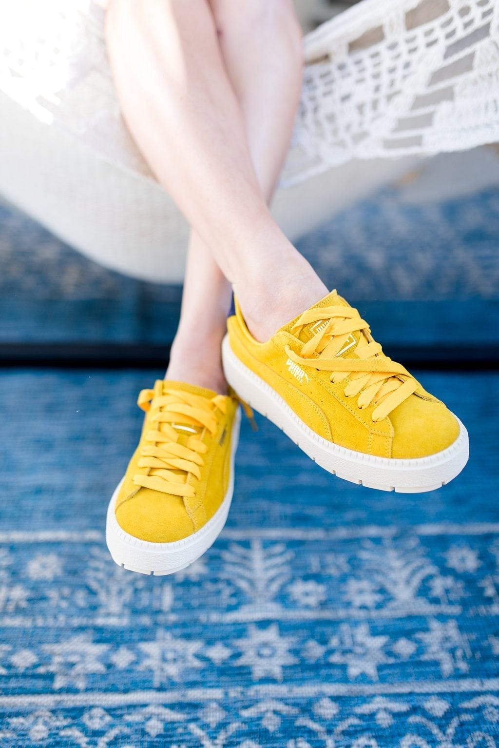 all yellow tennis shoes
