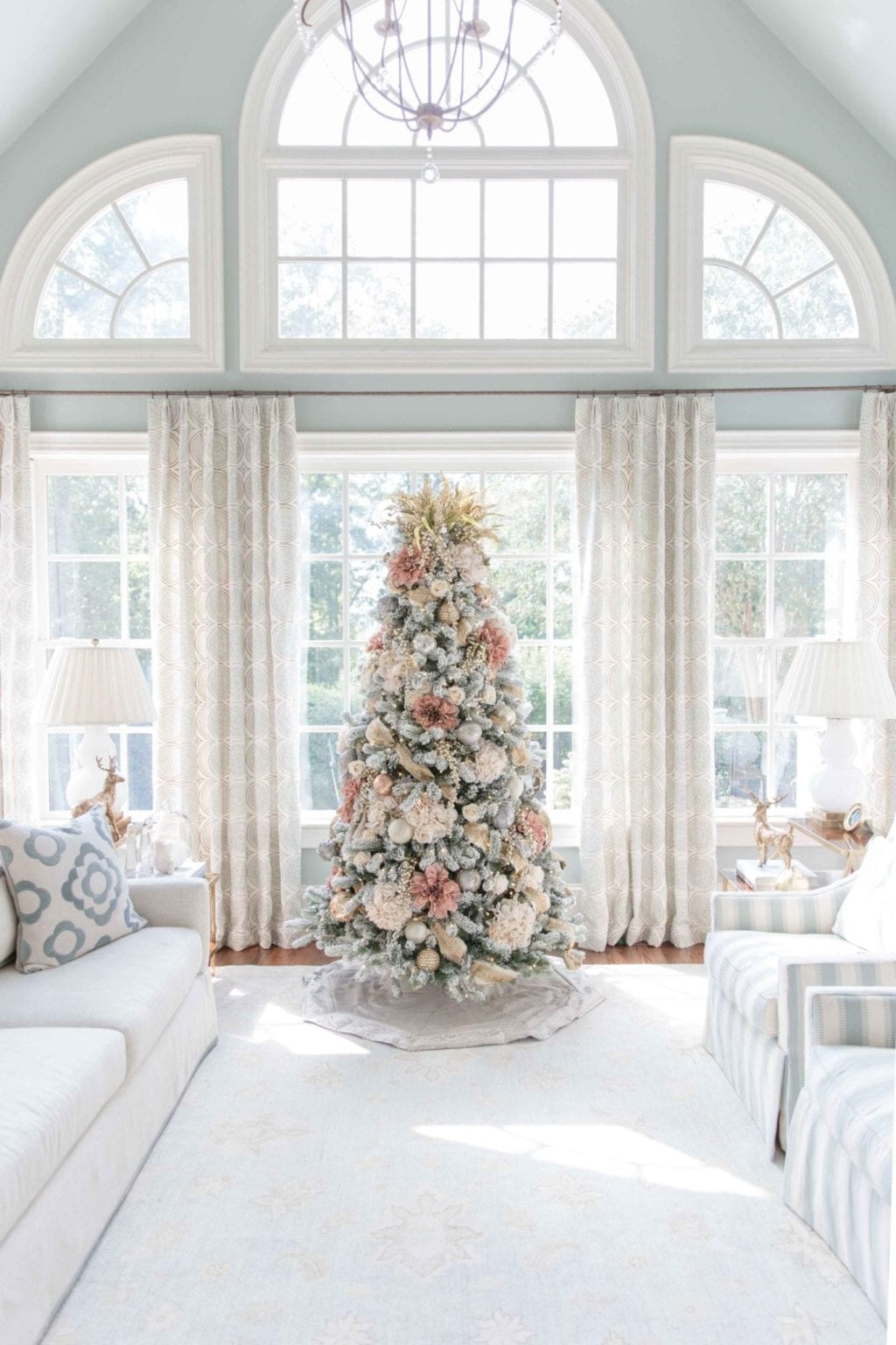 6 Ideas For How To Decorate A Flocked Christmas Tree Bluegraygal