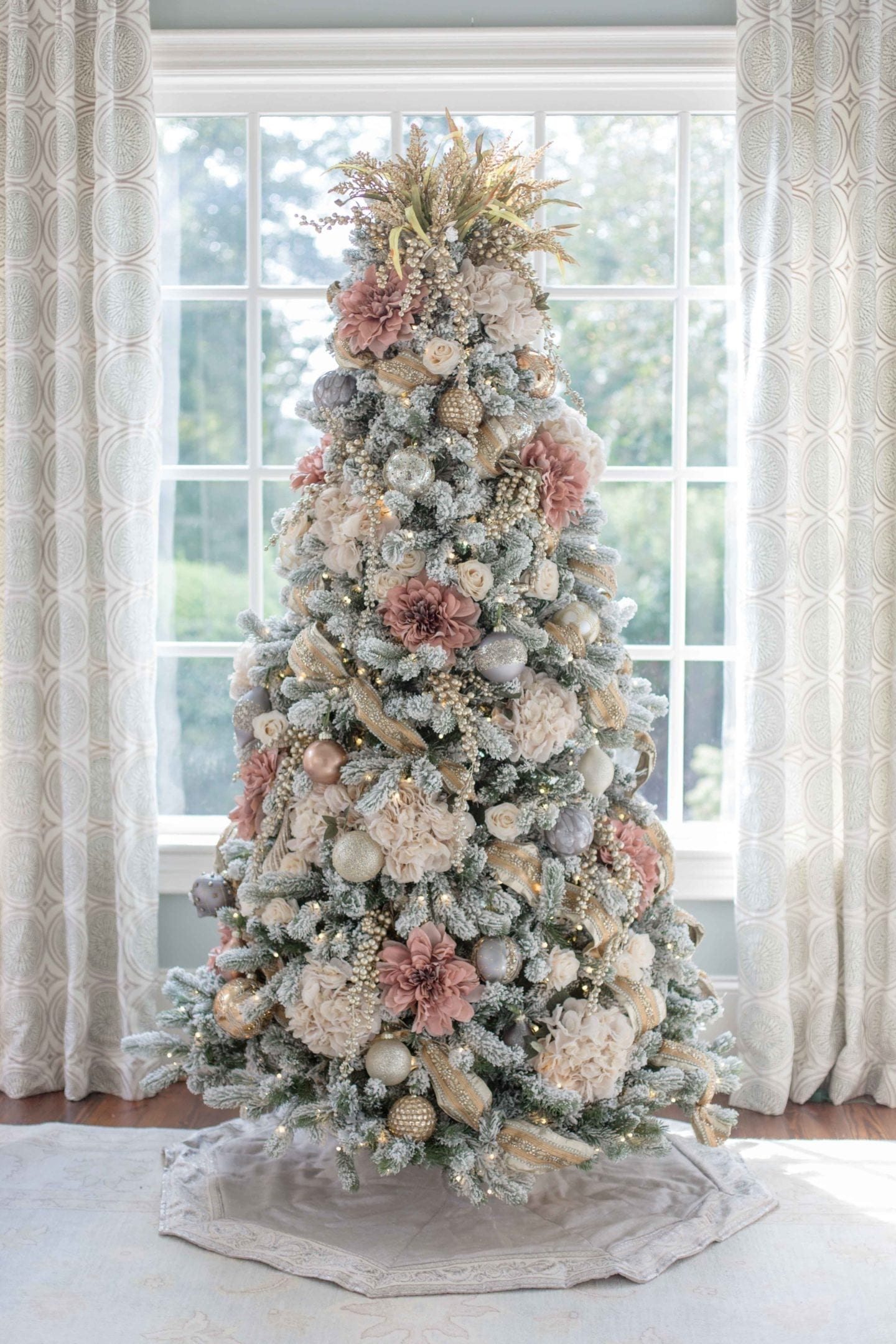 4 Ways to Decorate Your Tree Using Christmas Tree Flowers! BlueGrayGal