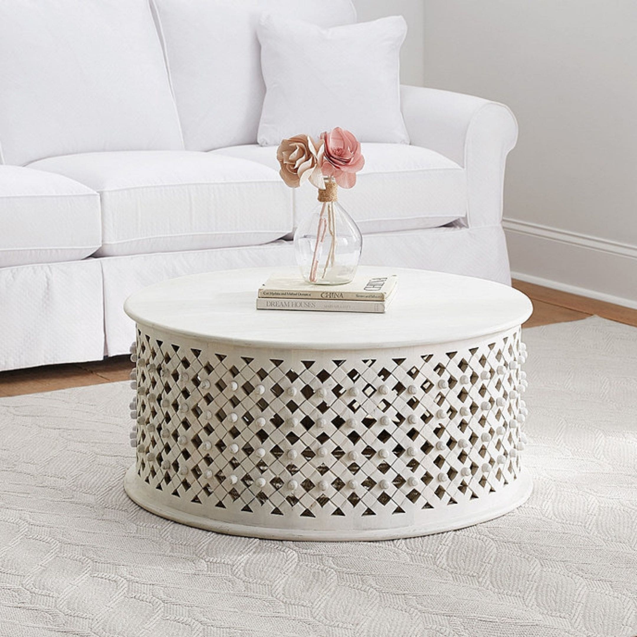 ballard round coffee table